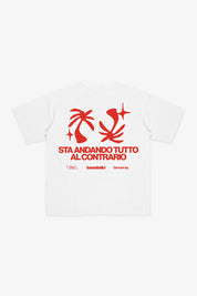 T-Shirt "SAMURAIJAYxBASEDODICI" TuttoSbagliato White/Red