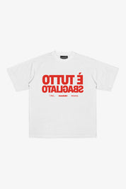 T-Shirt "SAMURAIJAYxBASEDODICI" TuttoSbagliato White/Red