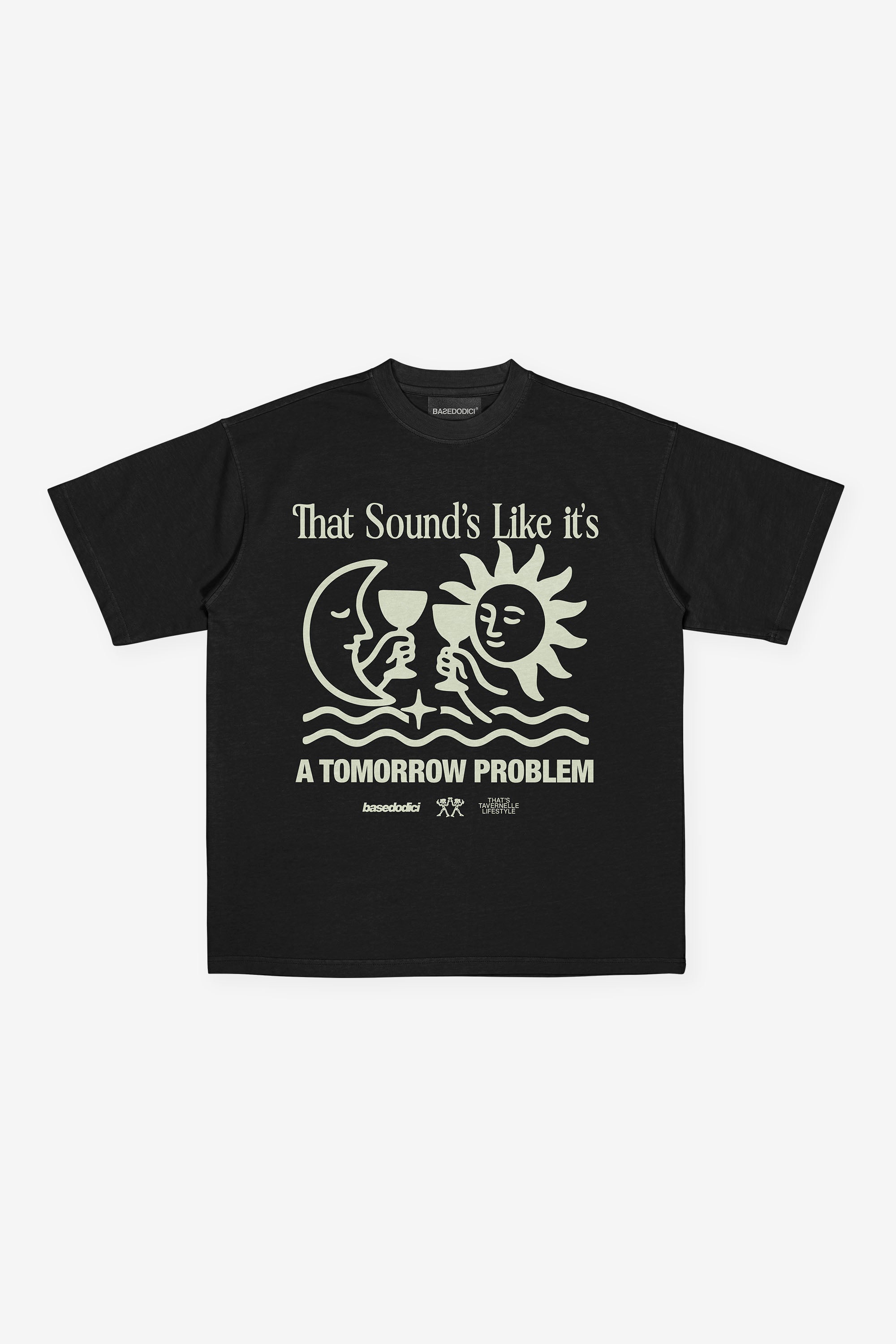 T-Shirt "TAVERNELLExBASEDODICI" Tomorrow Black