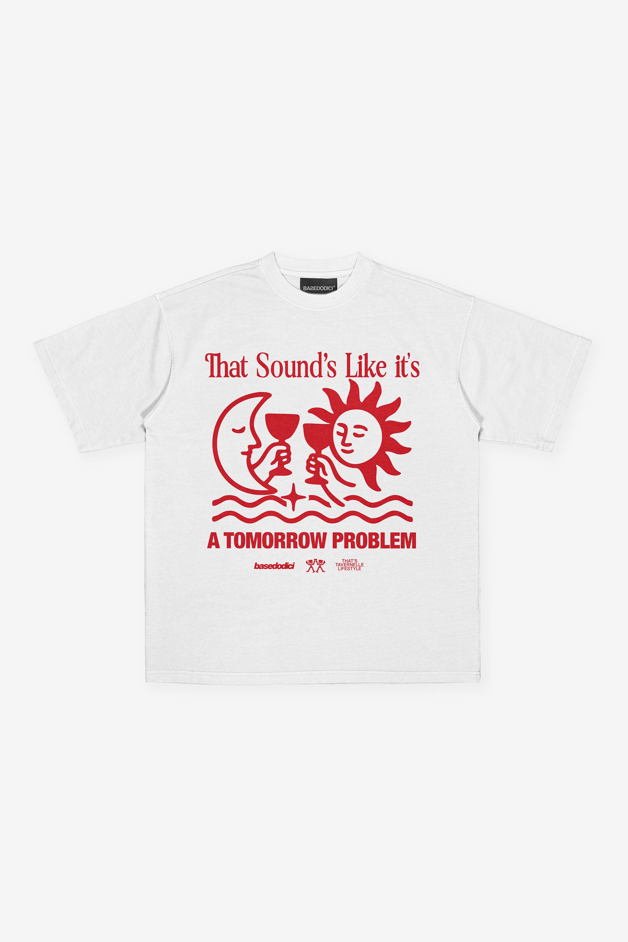 T-Shirt "TAVERNELLExBASEDODICI" Tomorrow White
