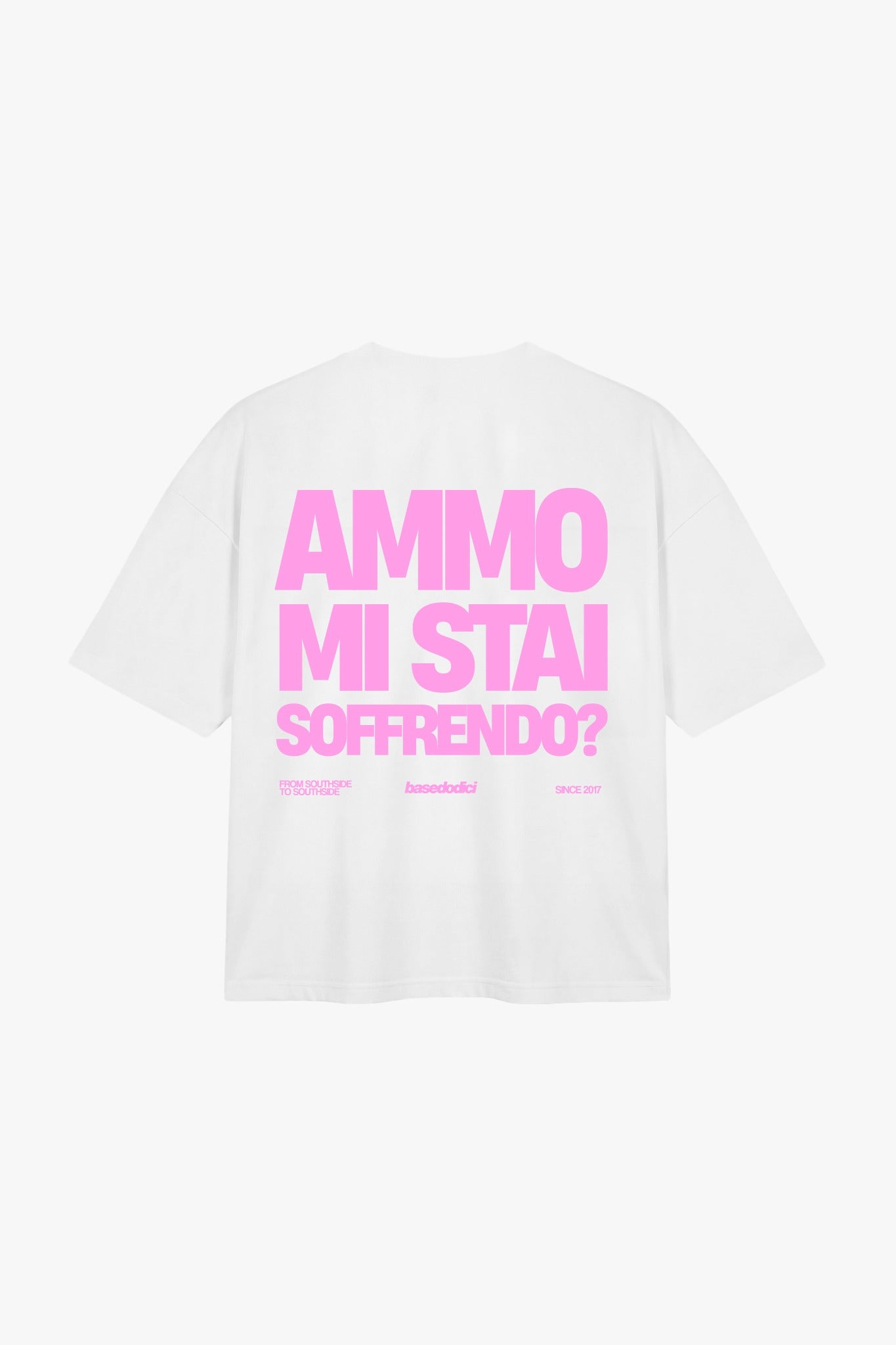 T-Shirt "COPY&PASTE" MiStaiSoffrendo White/Pink