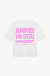 T-Shirt "COPY&PASTE" MiStaiSoffrendo White/Pink