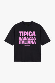 T-Shirt "COPY&PASTE" RagazzaItaliana Black/Pink