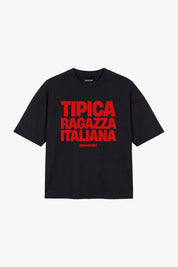 T-Shirt "COPY&PASTE" RagazzaItaliana Black/Red