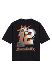 T-Shirt "4PLAYERS" Back 12 Black/Volcano