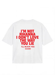 T-Shirt "COPY&PASTE" Rihanna White/Red