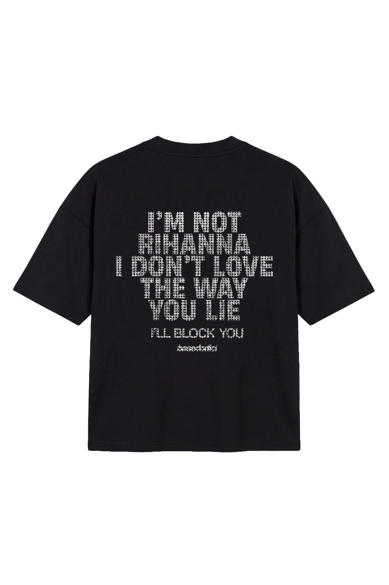 T-Shirt "COPY&PASTE" Rihanna Black/Grillz