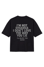 T-Shirt "COPY&PASTE" Rihanna Black/Grillz