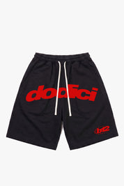 Fleece Jorts "SUMMER CLUB" Dodici Black/Red