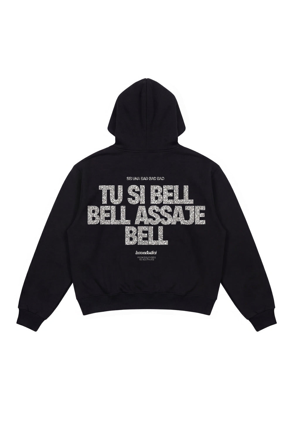 Hoodie "VIRAL EDIT" TU SI BELL BELL Black/Glitter