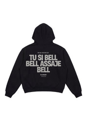 Hoodie "VIRAL EDIT" TU SI BELL BELL Black/Glitter