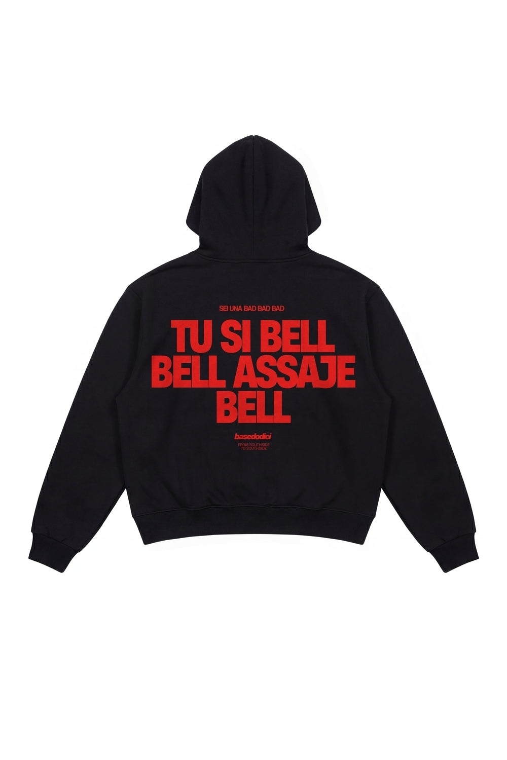 Hoodie "VIRAL EDIT" TU SI BELL BELL Black/Red