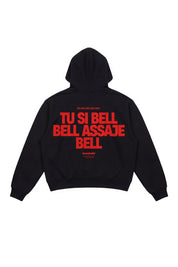 Hoodie "VIRAL EDIT" TU SI BELL BELL Black/Red