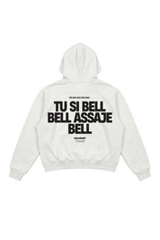 Hoodie "VIRAL EDIT" TU SI BELL BELL White/Black