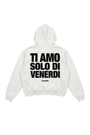 Hoodie "VIRAL EDIT" TiAmoVenerdì White/Black