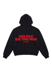 Hoodie "VIRAL EDIT" ViveFeliz Black/Red