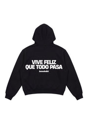 Hoodie "VIRAL EDIT" ViveFeliz Black/White