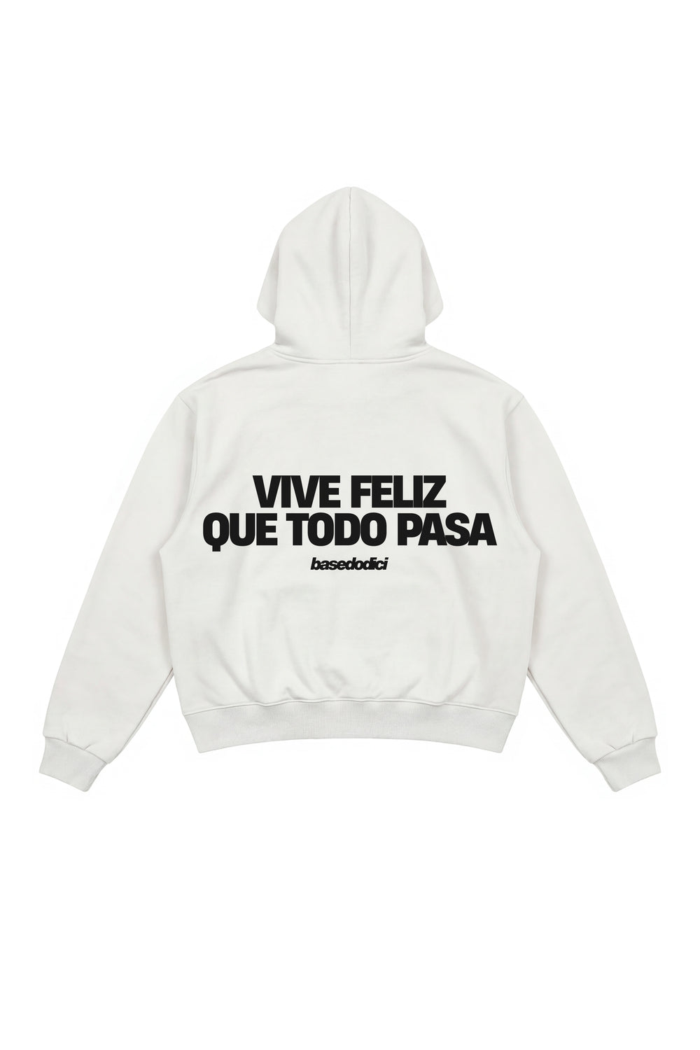 Hoodie "VIRAL EDIT" ViveFeliz White/Black