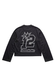 Longsleeve "4PLAYERS" BackLogo 12 Black/Glitter