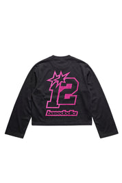 Longsleeve "4PLAYERS" BackLogo 12 Black/GlitterPink