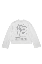 Longsleeve "4PLAYERS" BackLogo 12 White/Glitter