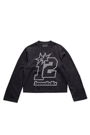 Longsleeve "4PLAYERS" FrontLogo 12 Black/Glitter