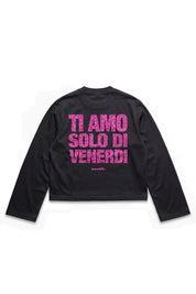 Longsleeve "VIRAL EDIT" TiAmoVenerdì Black/GlitterPink