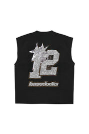 Tank "4PLAYERS" Back 12 Black/Grillz