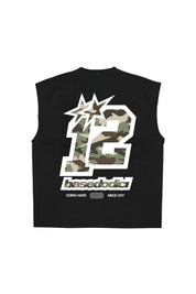 Tank "4PLAYERS" Back 12 Black/CamoGreen