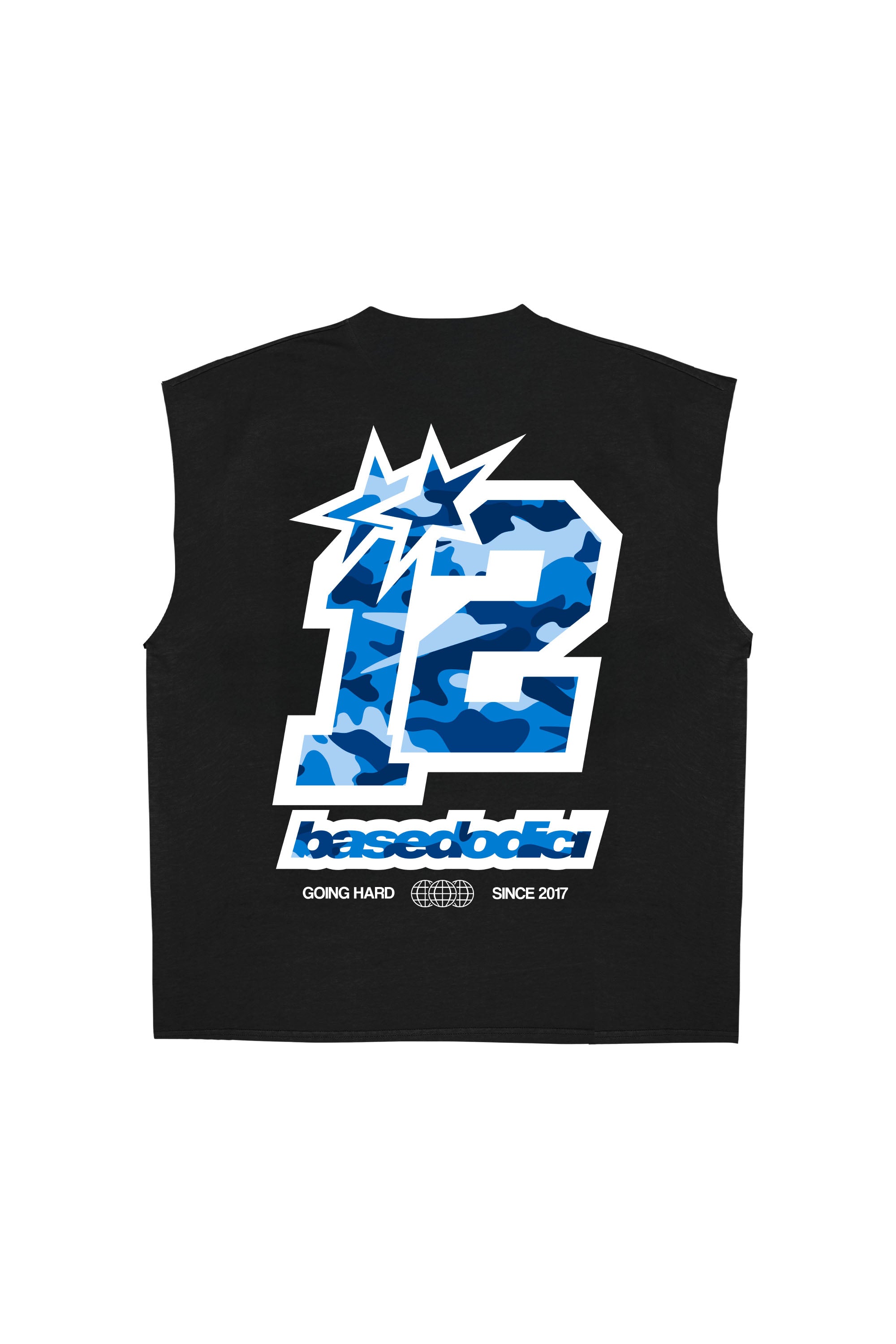 Tank "4PLAYERS" Back 12 Black/CamoBlue