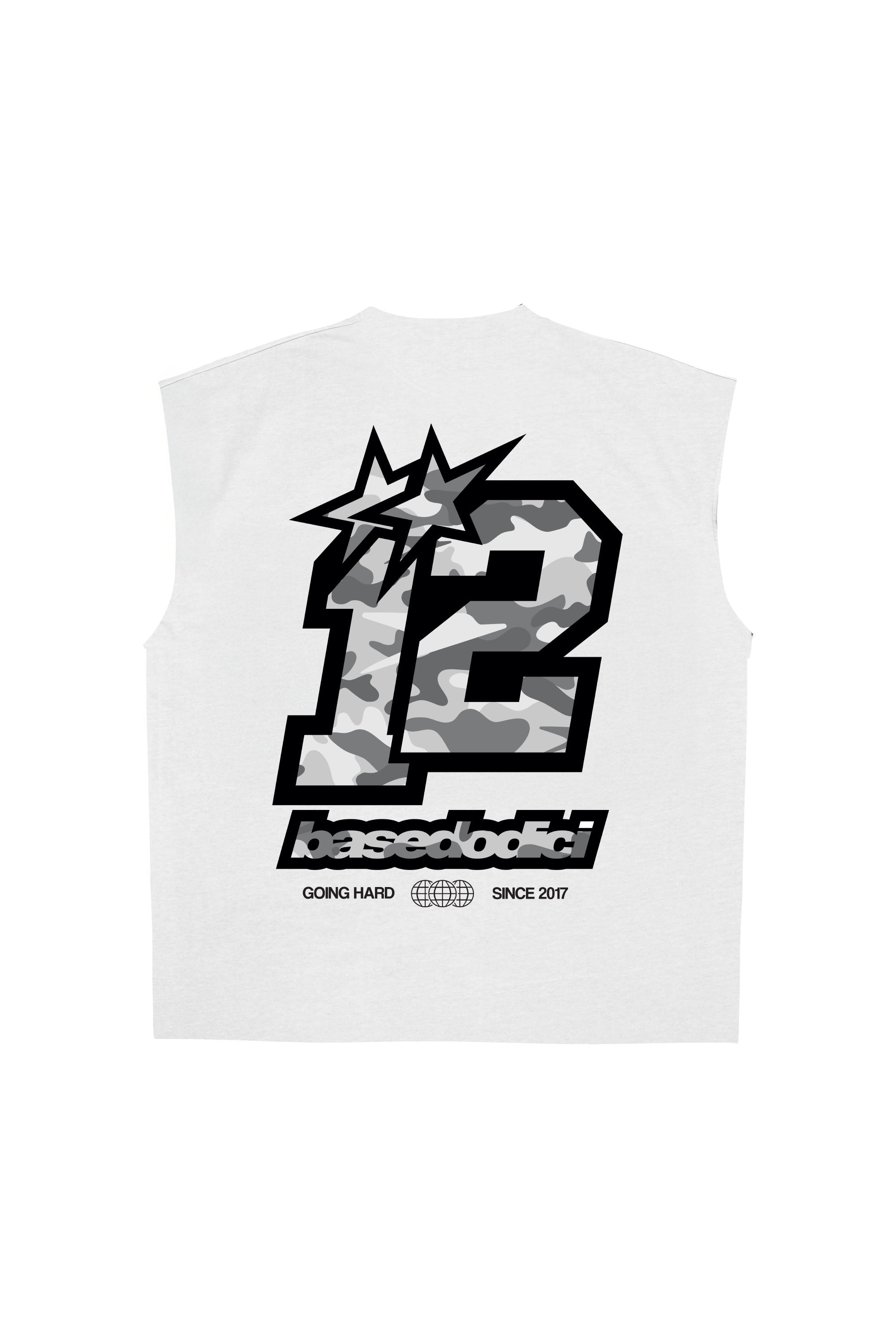 Tank “4PLAYERS” Back 12 White/CamoGrey