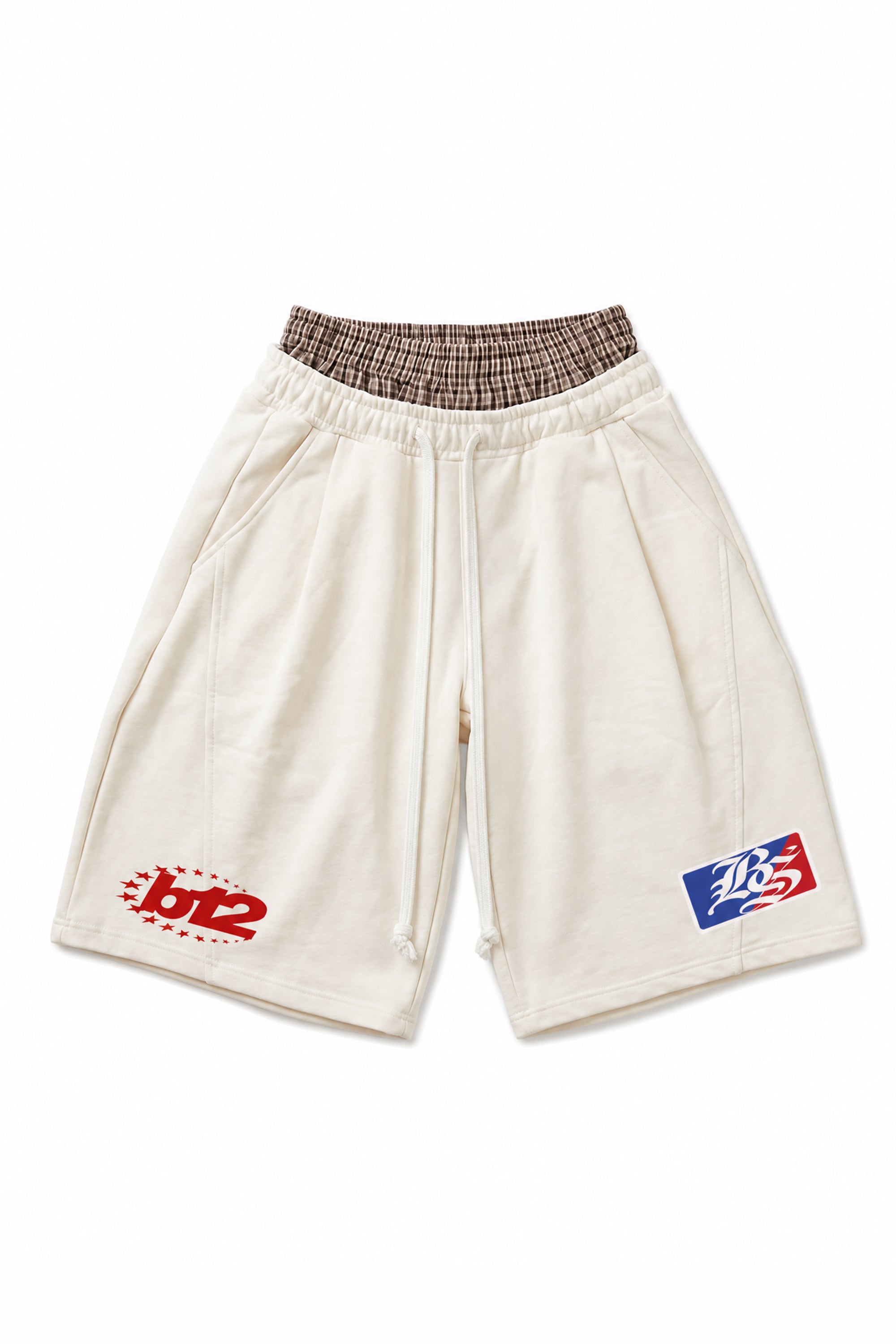 Fleece Jorts "LAST DELIVERY" DoubleLayer Cream