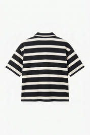 Polo "LAST DELIVERY" BASE Stripe White/Black