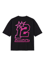 T-Shirt "4PLAYERS" BackLogo 12 Black/GlitterPink