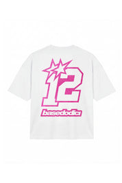T-Shirt "4PLAYERS" BackLogo 12 White/GlitterPink