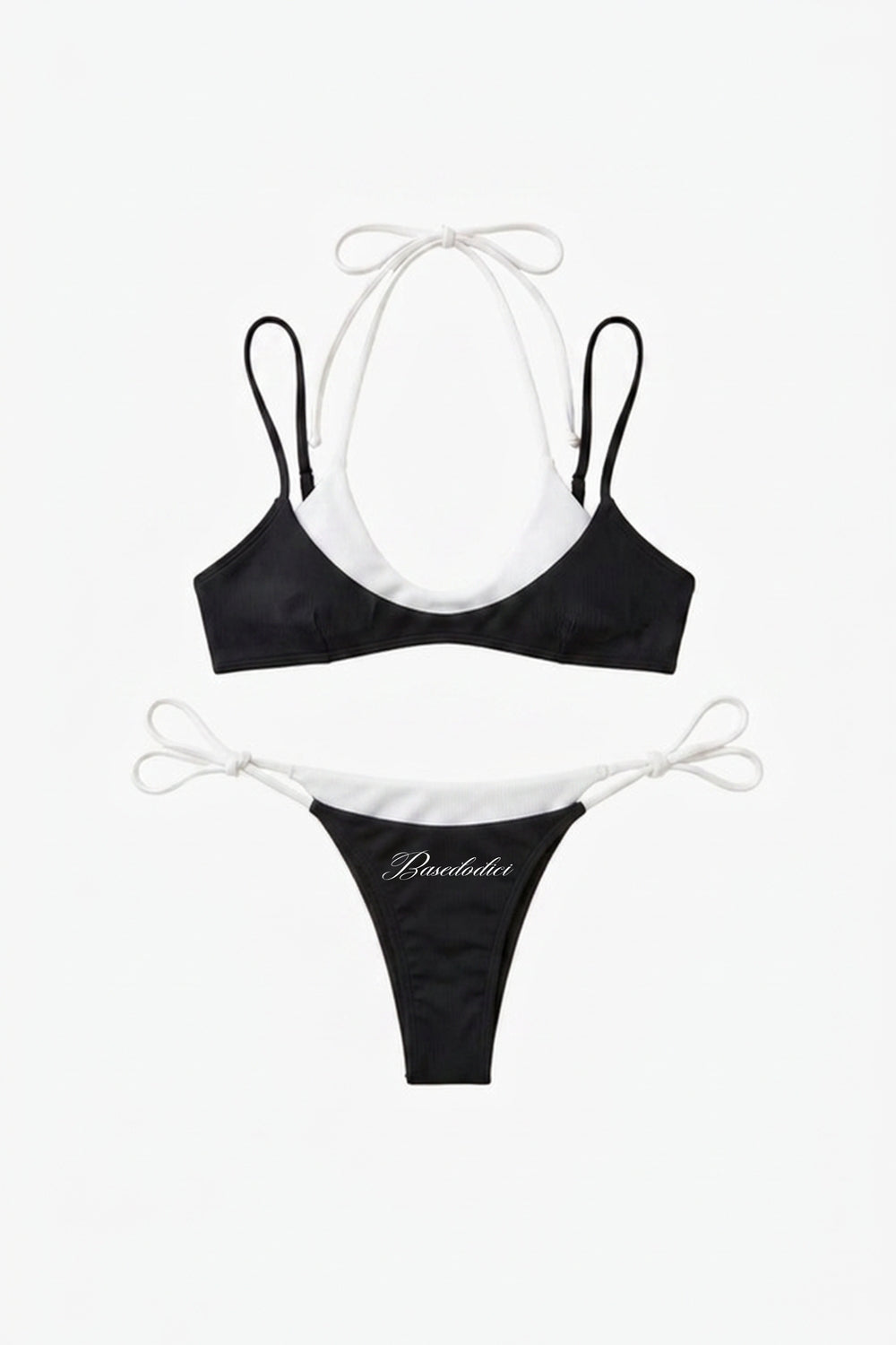 Bikini "RIVIERA" Logo Black/White