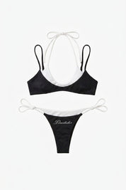 Bikini "RIVIERA" Logo Black/White