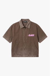 Zip Shirt "RIVIERA" OnlyThing Brown/Pink