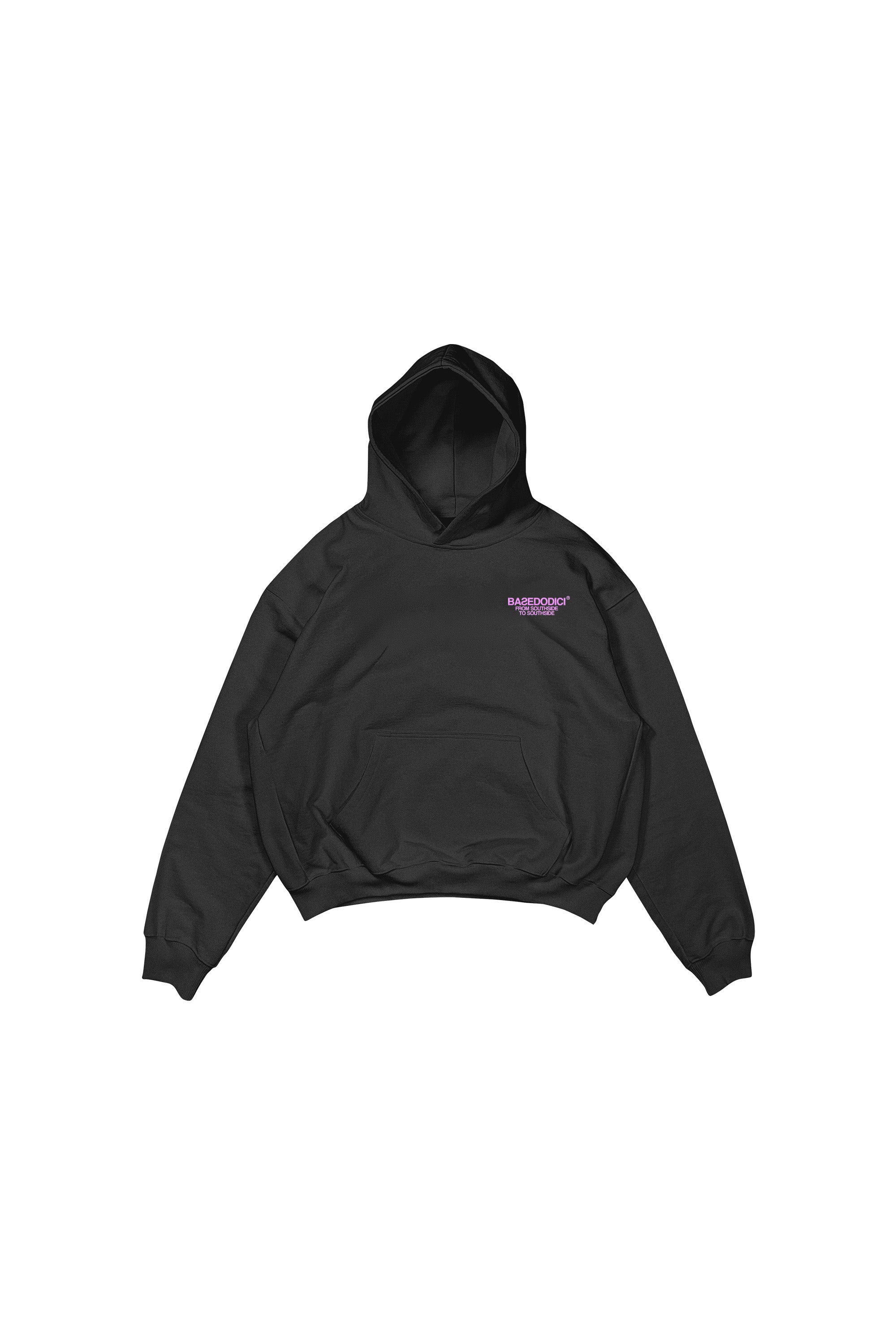 Hoodie “AMMO” CHI'T'SAP Glitter Black/Bubble Pink