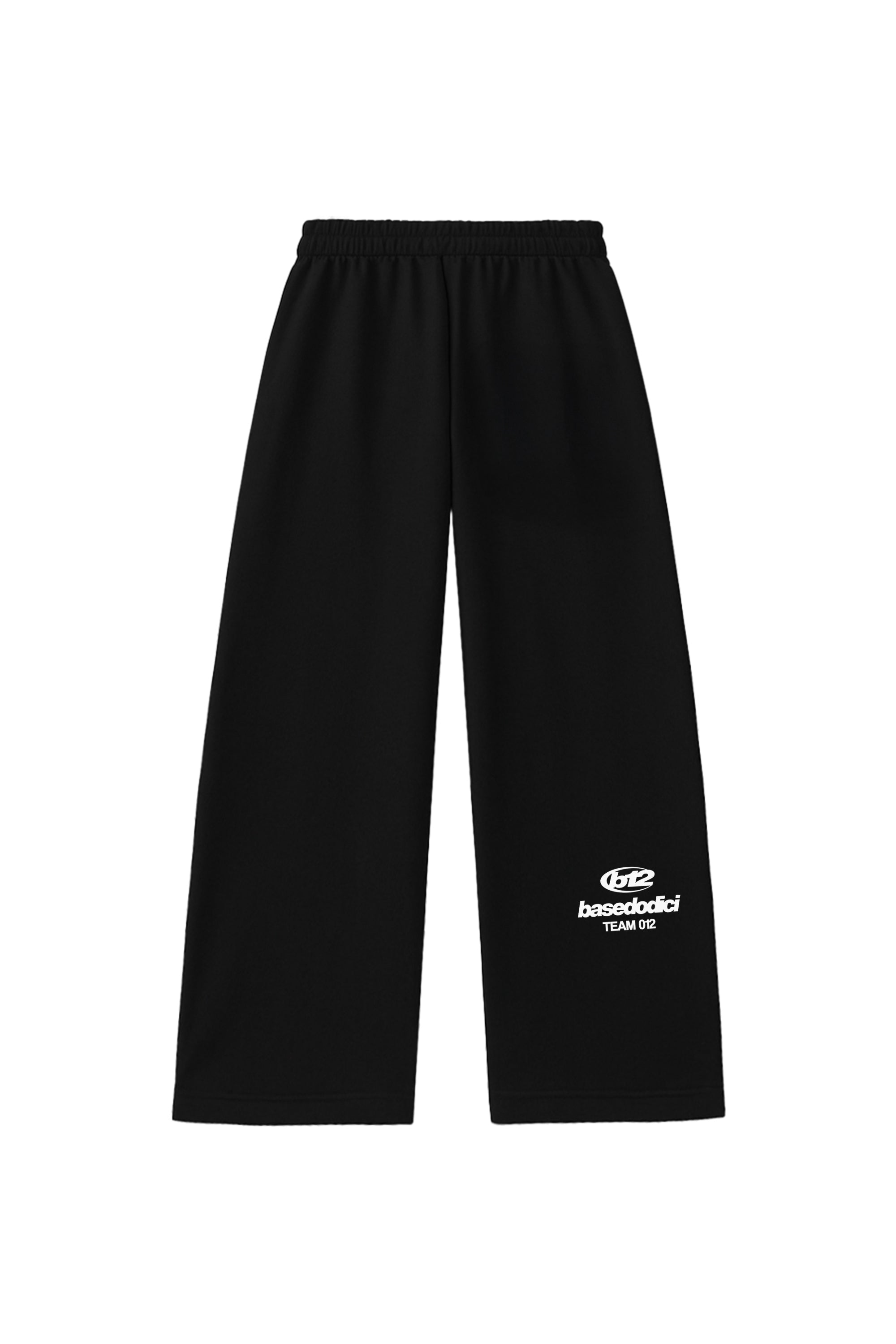 Fleece Pants "TEAM012" Logo Black/White