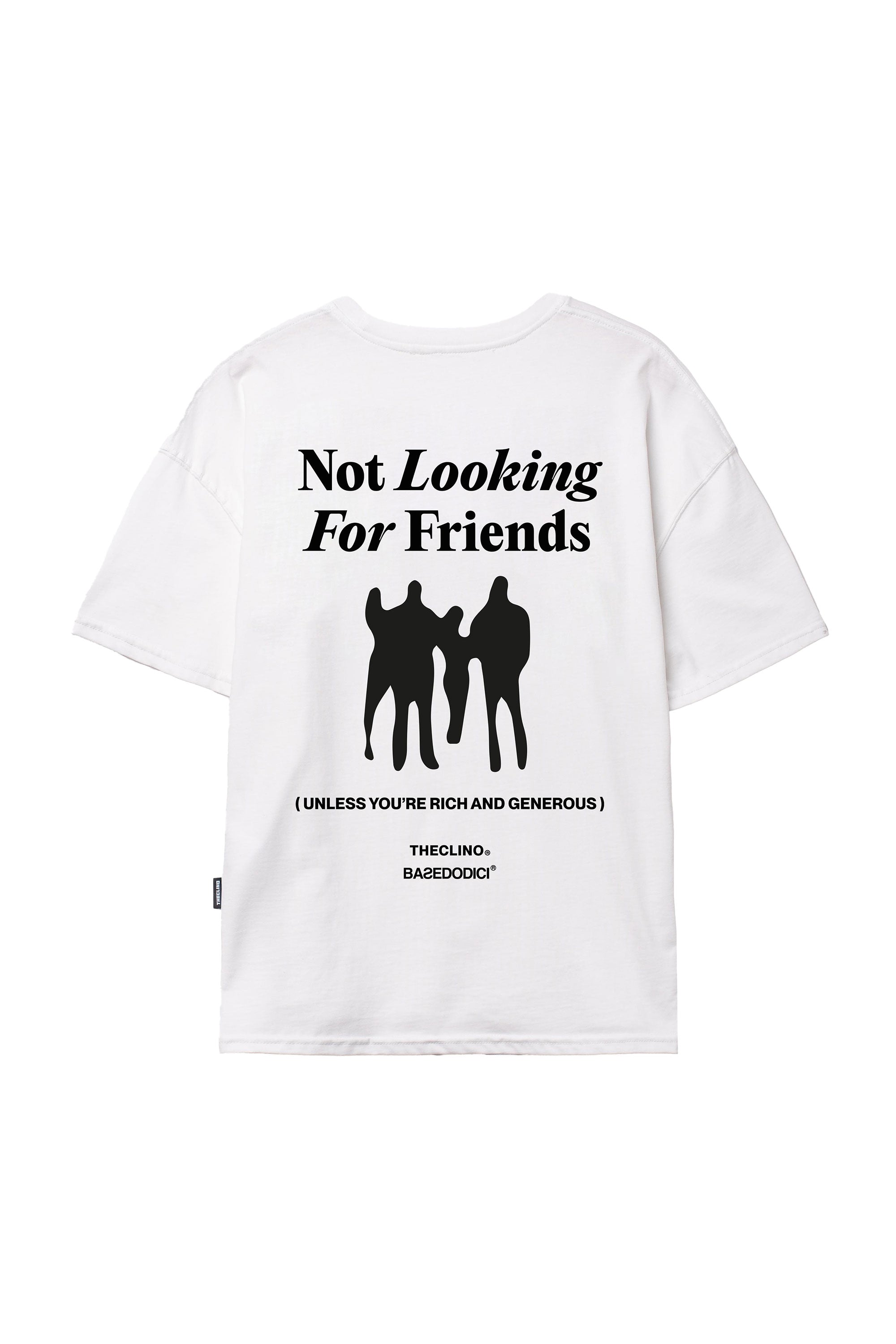 T-Shirt Boxy “THECLINOxBASEDODICI” NoFriends White