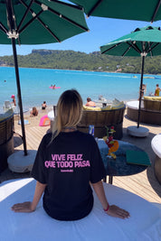 T-Shirt "COPY&PASTE" ViveFeliz Black/GlitterPink