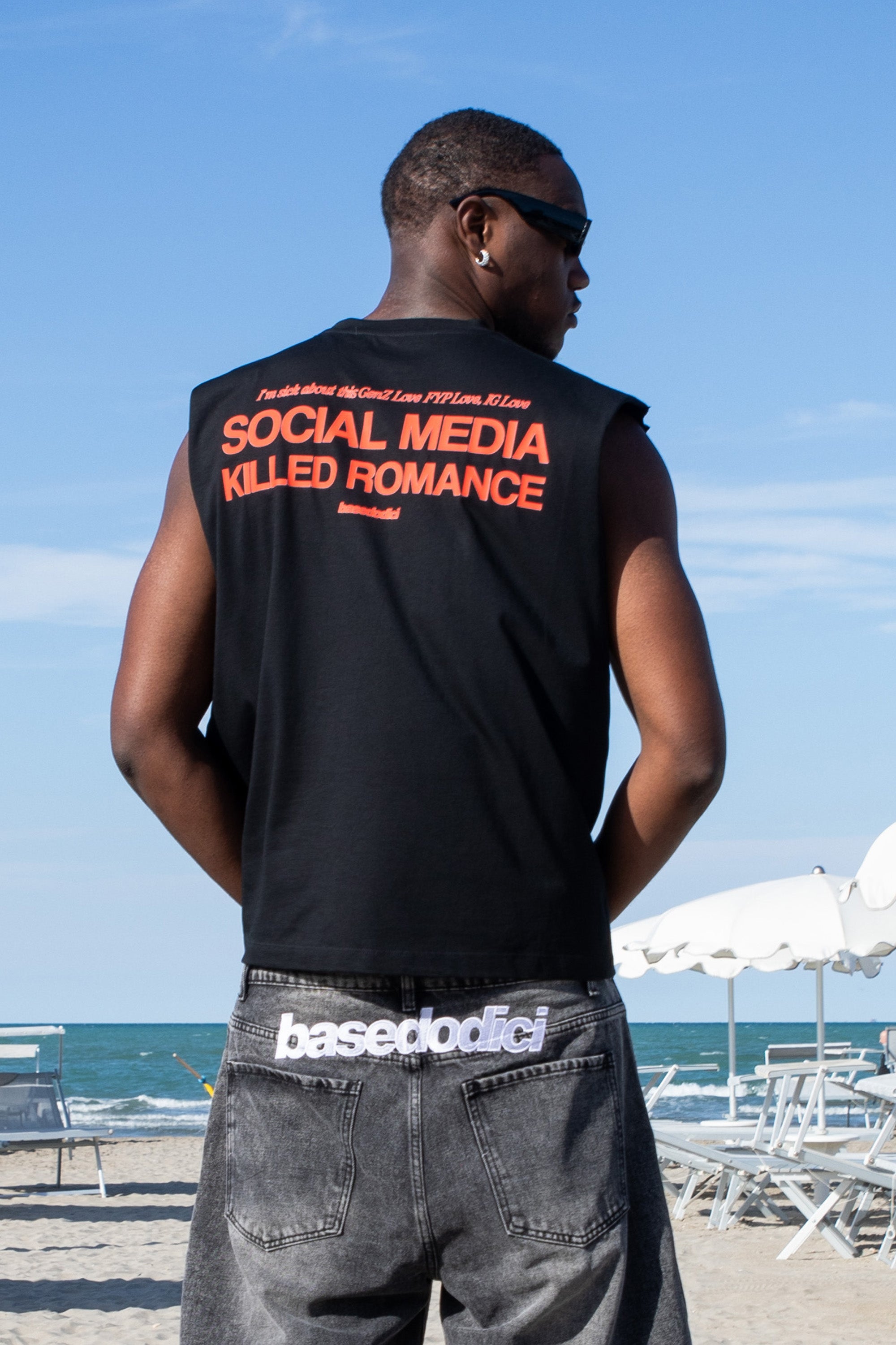 Tank “KILLED ROMANCE” Black/Red