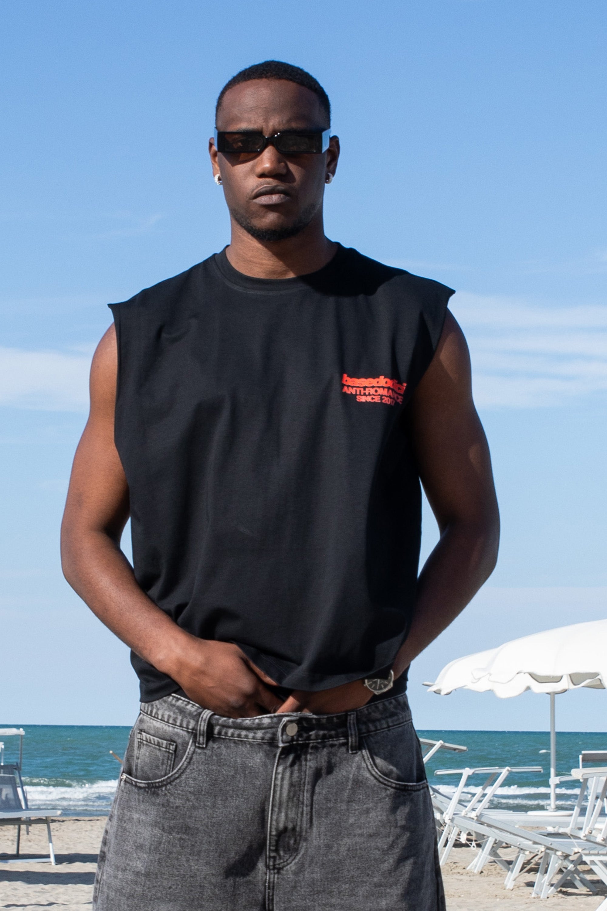 Tank “KILLED ROMANCE” Black/Red