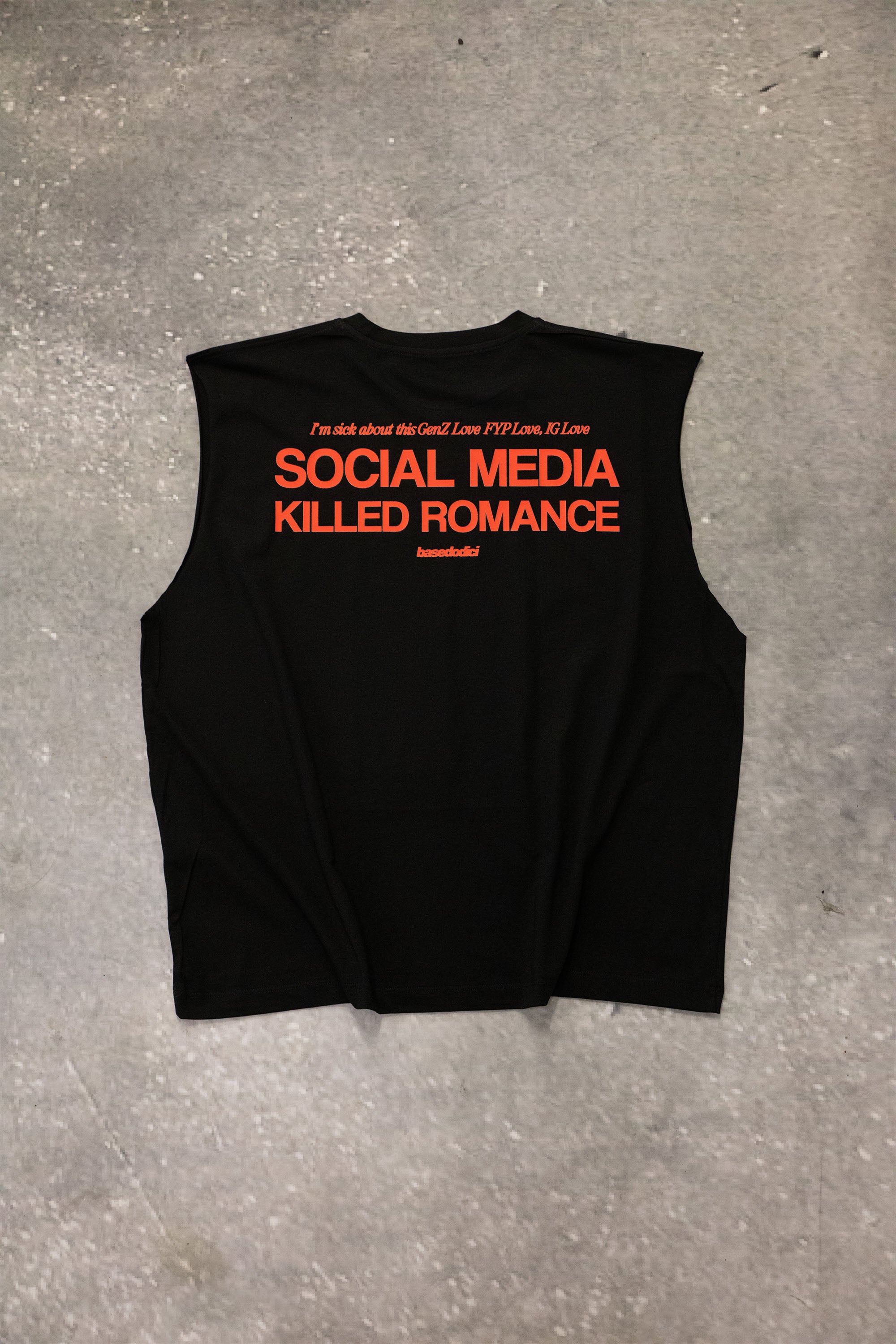 Tank “KILLED ROMANCE” Black/Red