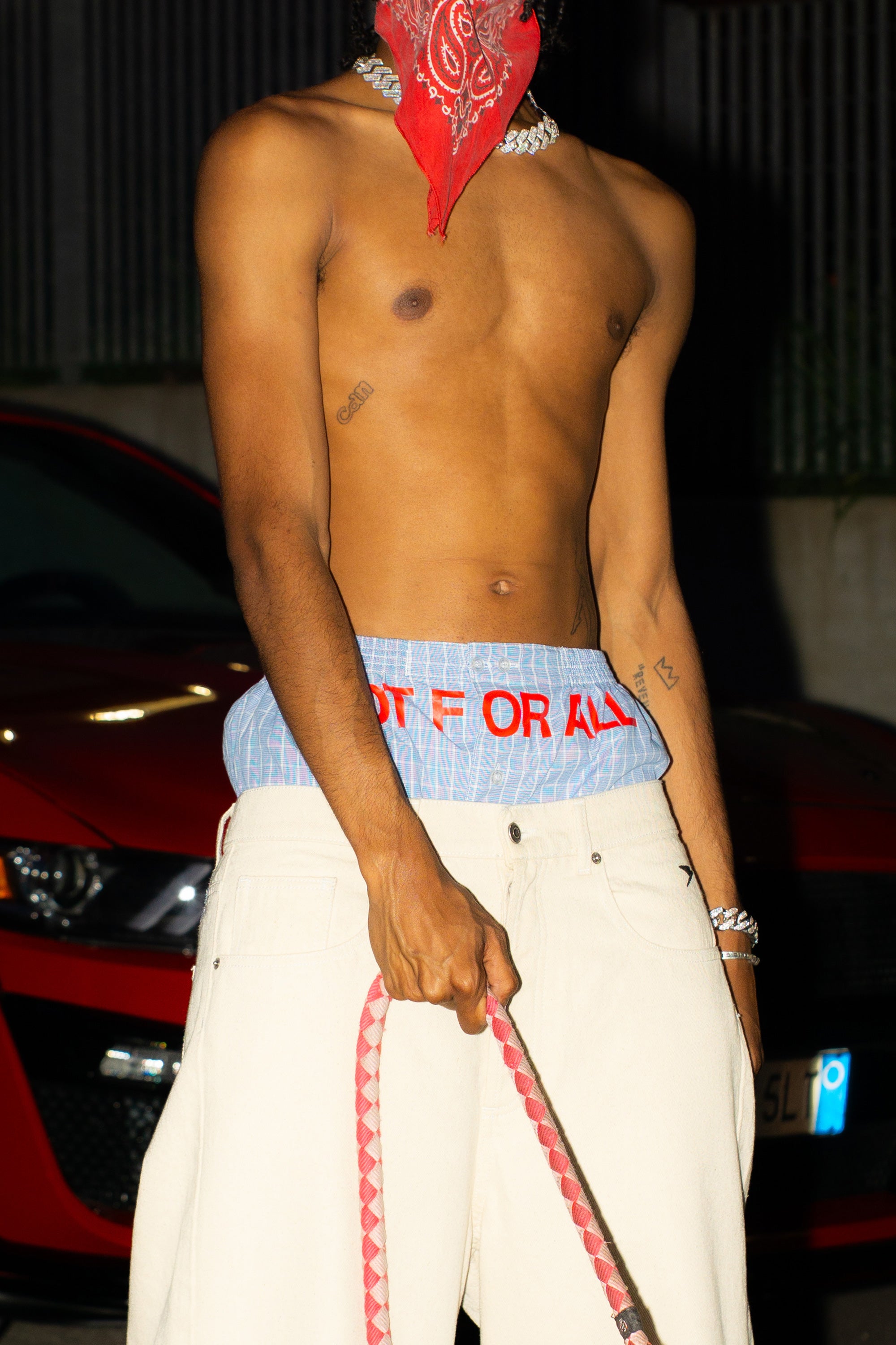 Boxer “LIVE FAST” NotForAll Checked Blue