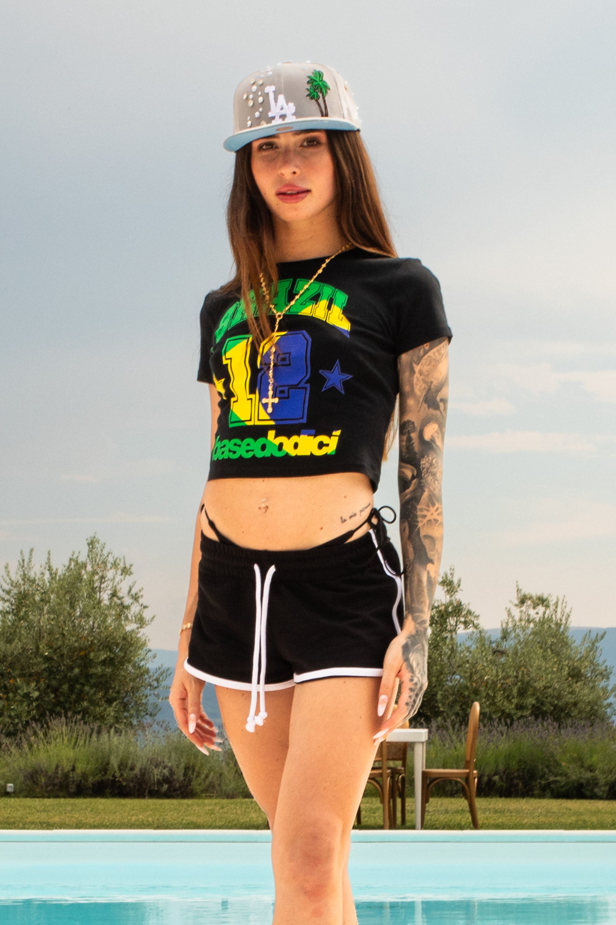 Baby Tee "DIVA" Brazil Black