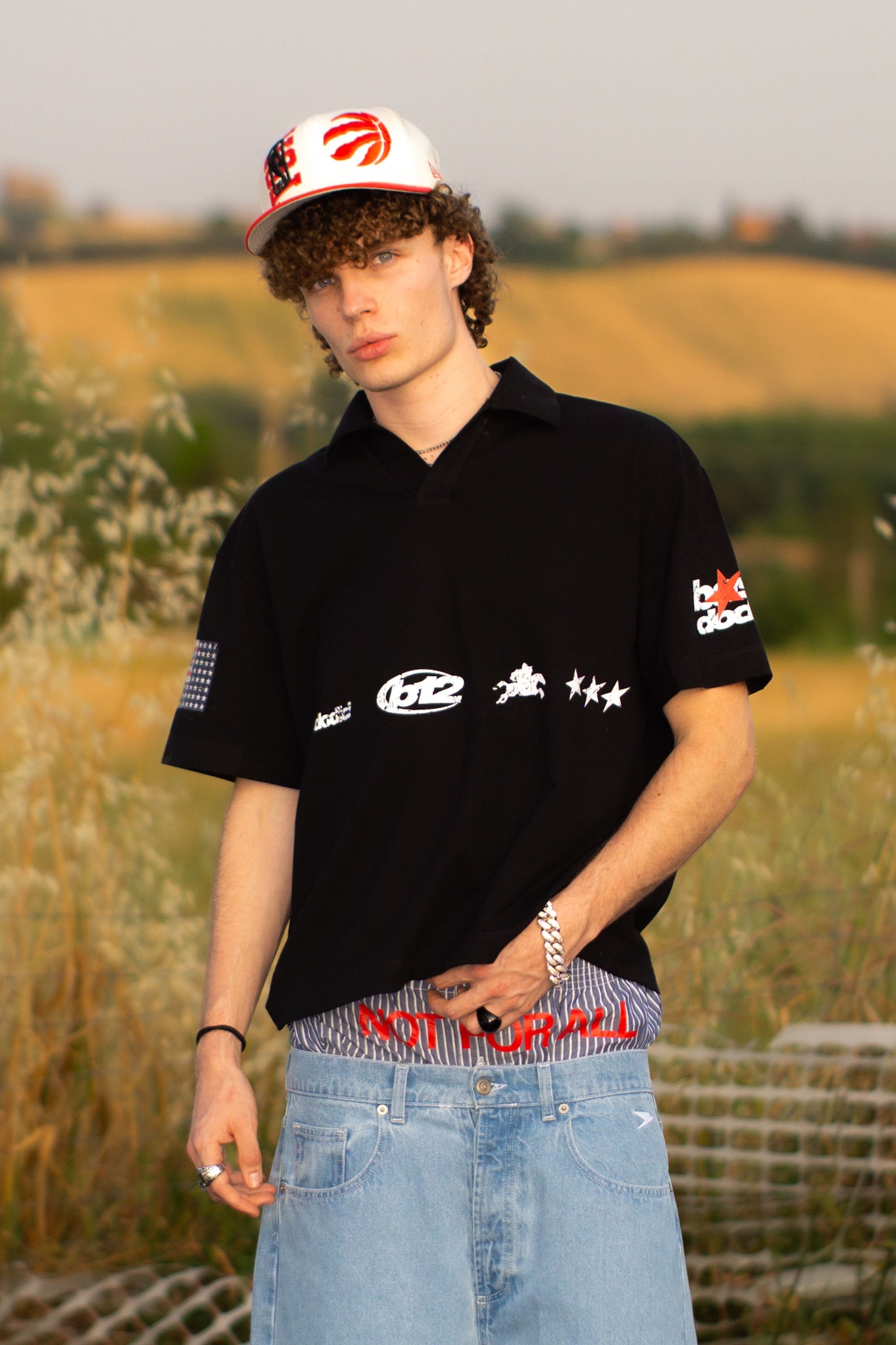 “LIVE FAST” Robbery Black Polo