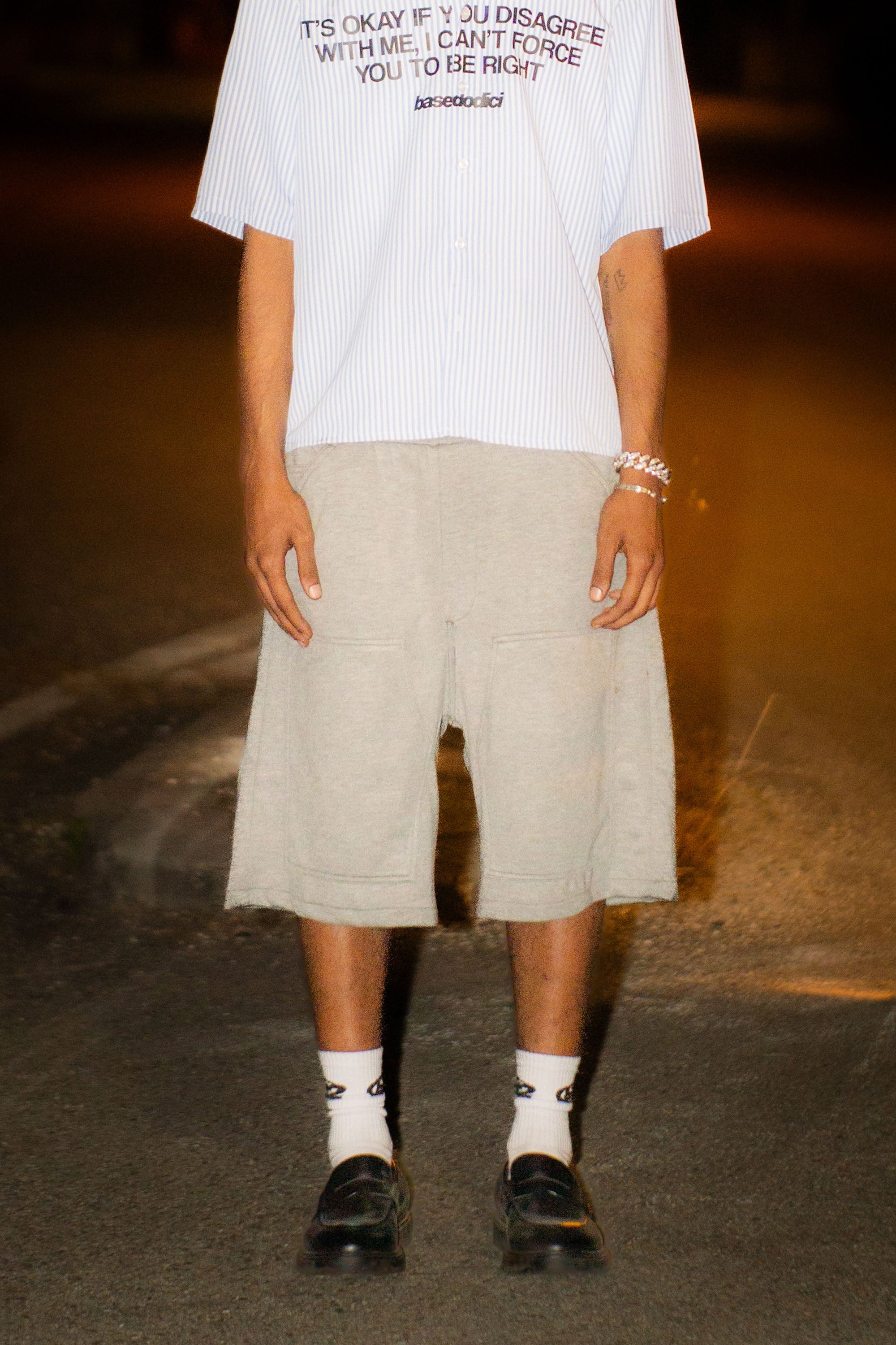 Jorts Comfy “LIVE FAST” Logo Grey 