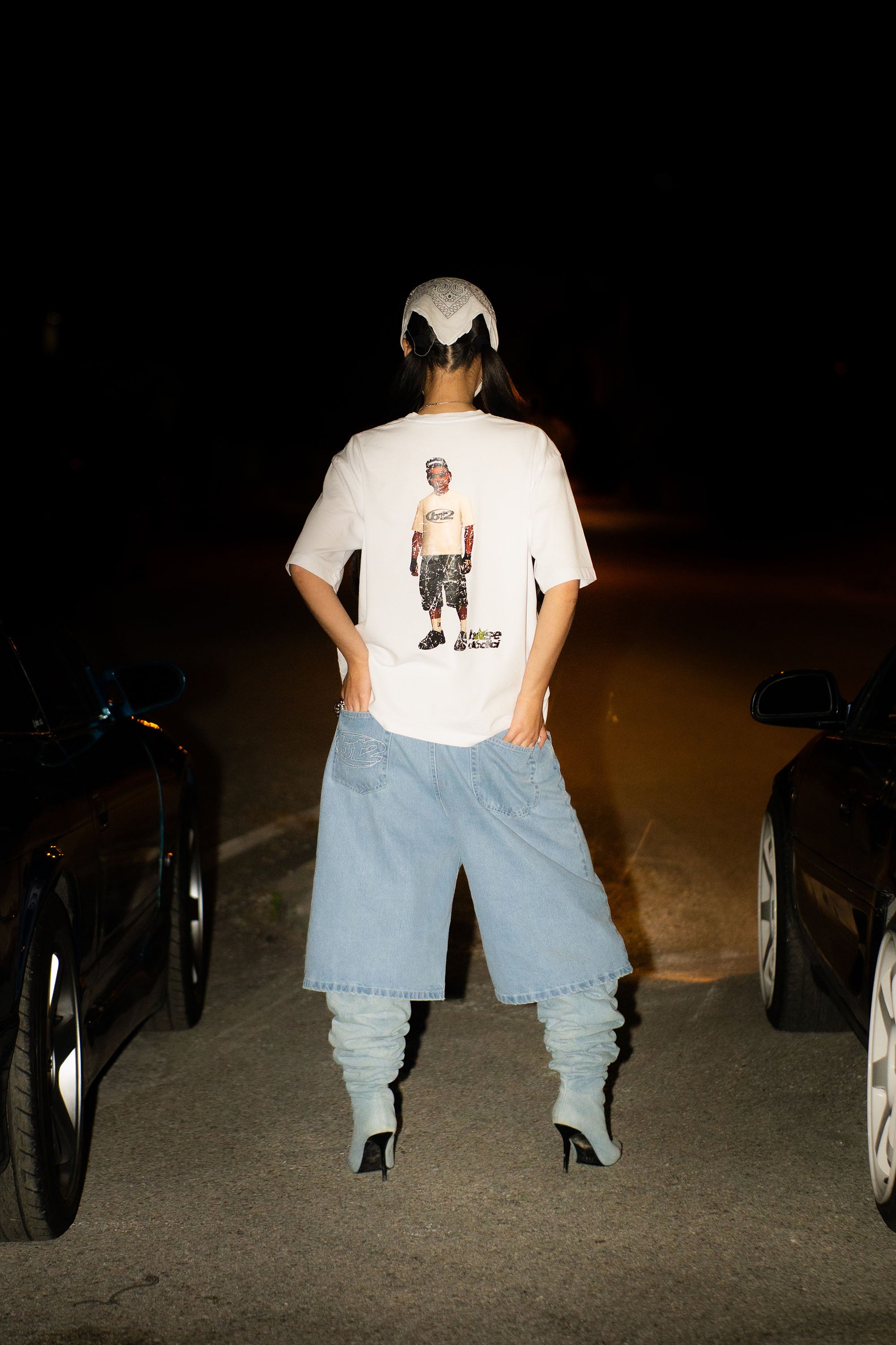 Jorts “LIVE FAST” B12 Light Blue
